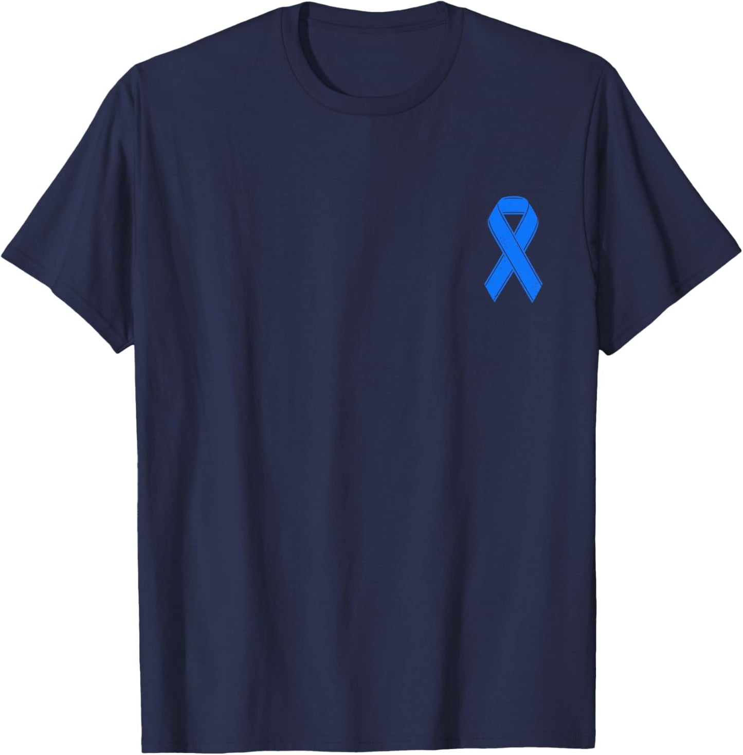 Diabetes Awareness Month Blue Ribbon T1D Type 1 Diabetes T-Shirt - T-Shirt | Navy