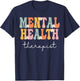 Mental Health Therapist Week Groovy Appreciation Day Women T-Shirt - T-Shirt | Navy