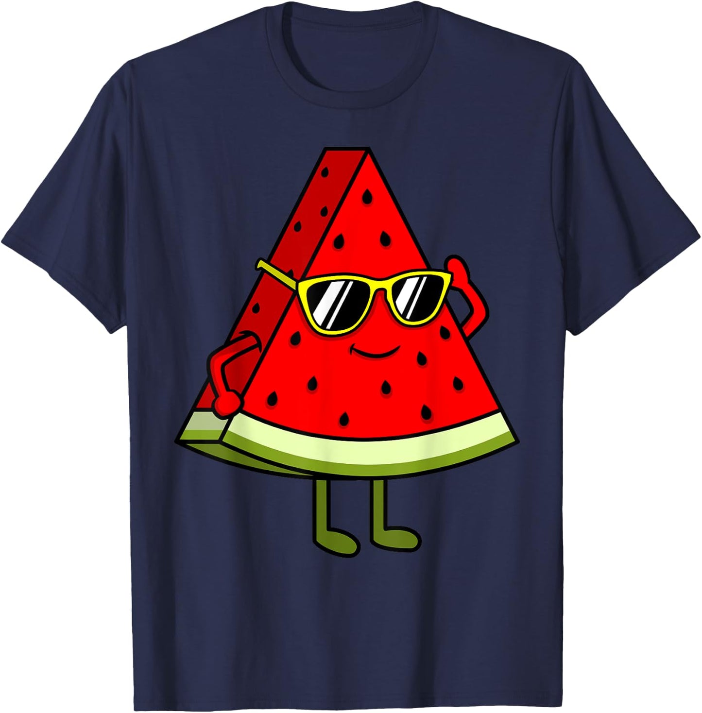 Cute Watermelon Women Girls Summer Watermelon T-Shirt - T-Shirt | Navy