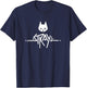 Stray Cat Head and Logo T-Shirt - T-Shirt | Navy