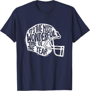 It's The Most Wonderful Time Of The Year - Football Season T-Shirt - T-Shirt | Navy