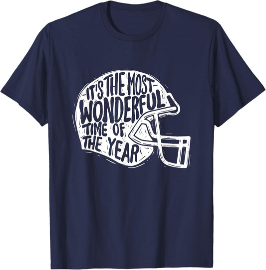 It's The Most Wonderful Time Of The Year - Football Season T-Shirt - T-Shirt | Navy