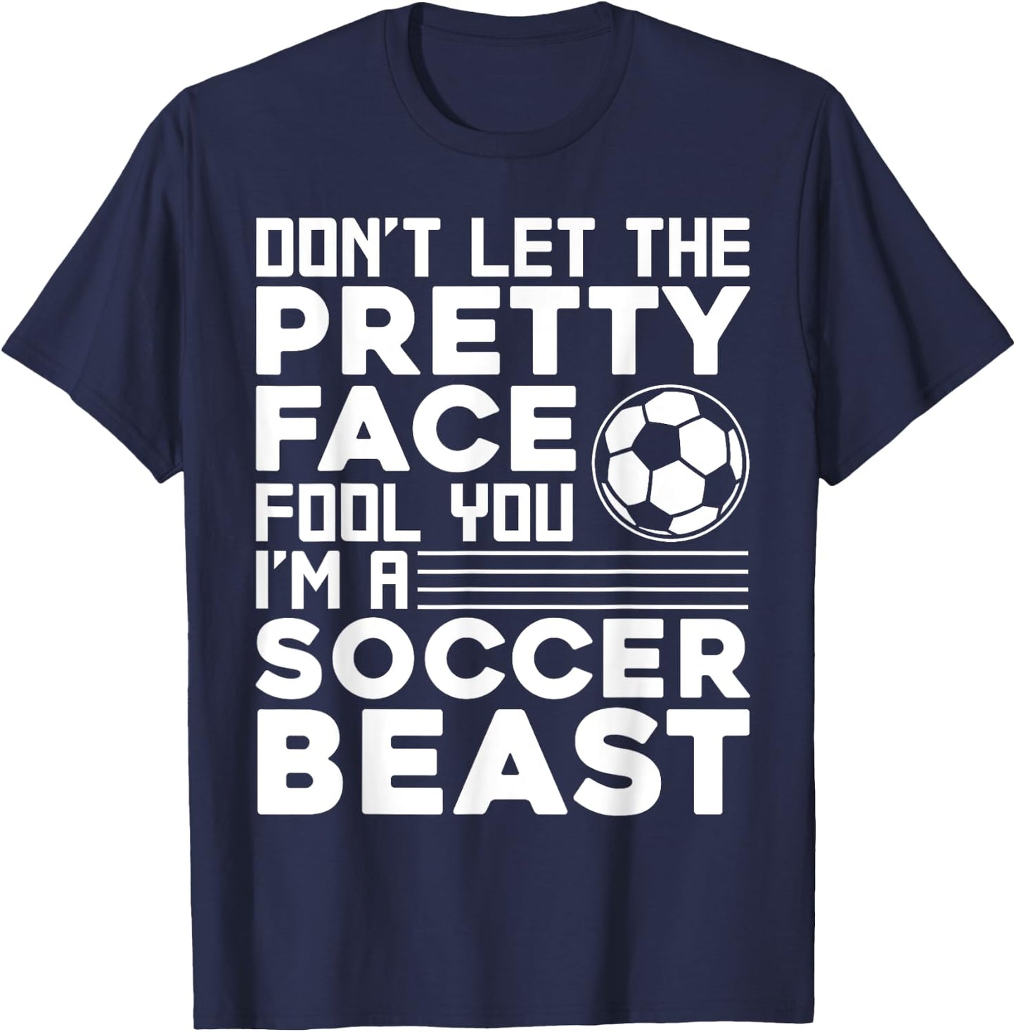 Cool Soccer Teen Girls Soccer Lover Player Sports T-Shirt - T-Shirt | Navy