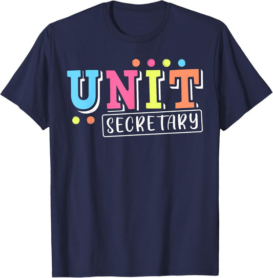 Cute Unit Secretary Appreciation T-Shirt - T-Shirt | Navy