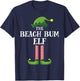 Beach Bum Elf Matching Family Group Christmas Funny Elf Men Women Kids T-Shirt - T-Shirt | Navy