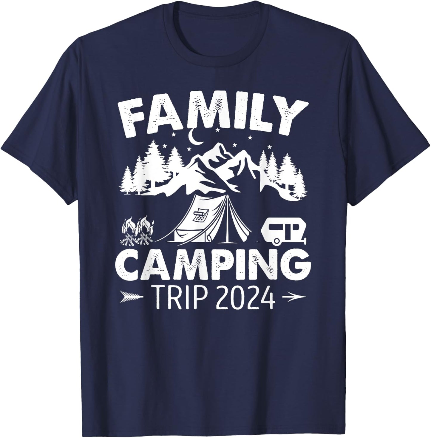 Family Camping Trip 2024 Camping T-Shirt - T-Shirt | Navy