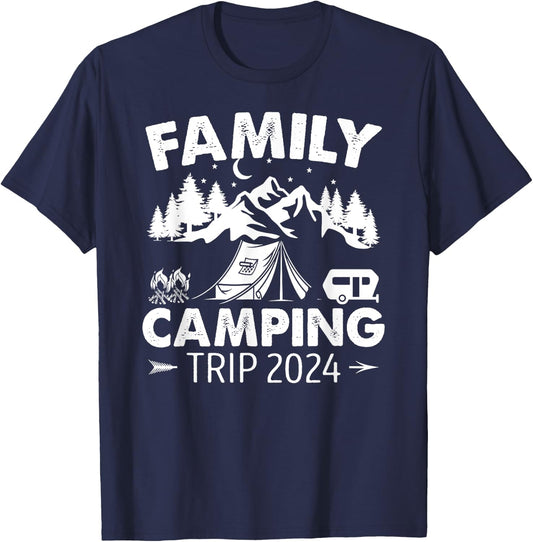 Family Camping Trip 2024 Camping T-Shirt - T-Shirt | Navy