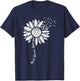 Heart Disease Awareness Month Sunflower Ribbon T-Shirt - T-Shirt | Navy