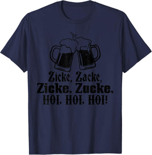 Oktoberfest Zicke Zacke Hoi Funny German Toast Bier Prost T-Shirt - T-Shirt | Navy