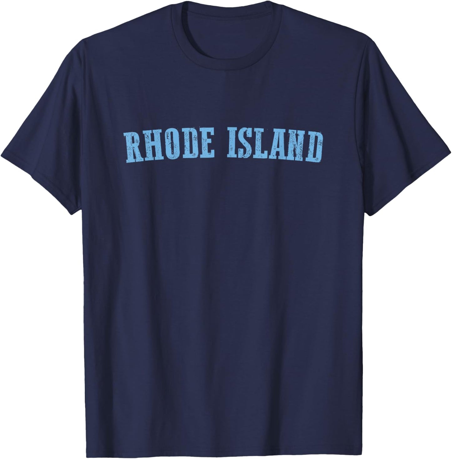 Retro Rhode Island RI Blue Vintage Design Classic T-Shirt - T-Shirt | Navy