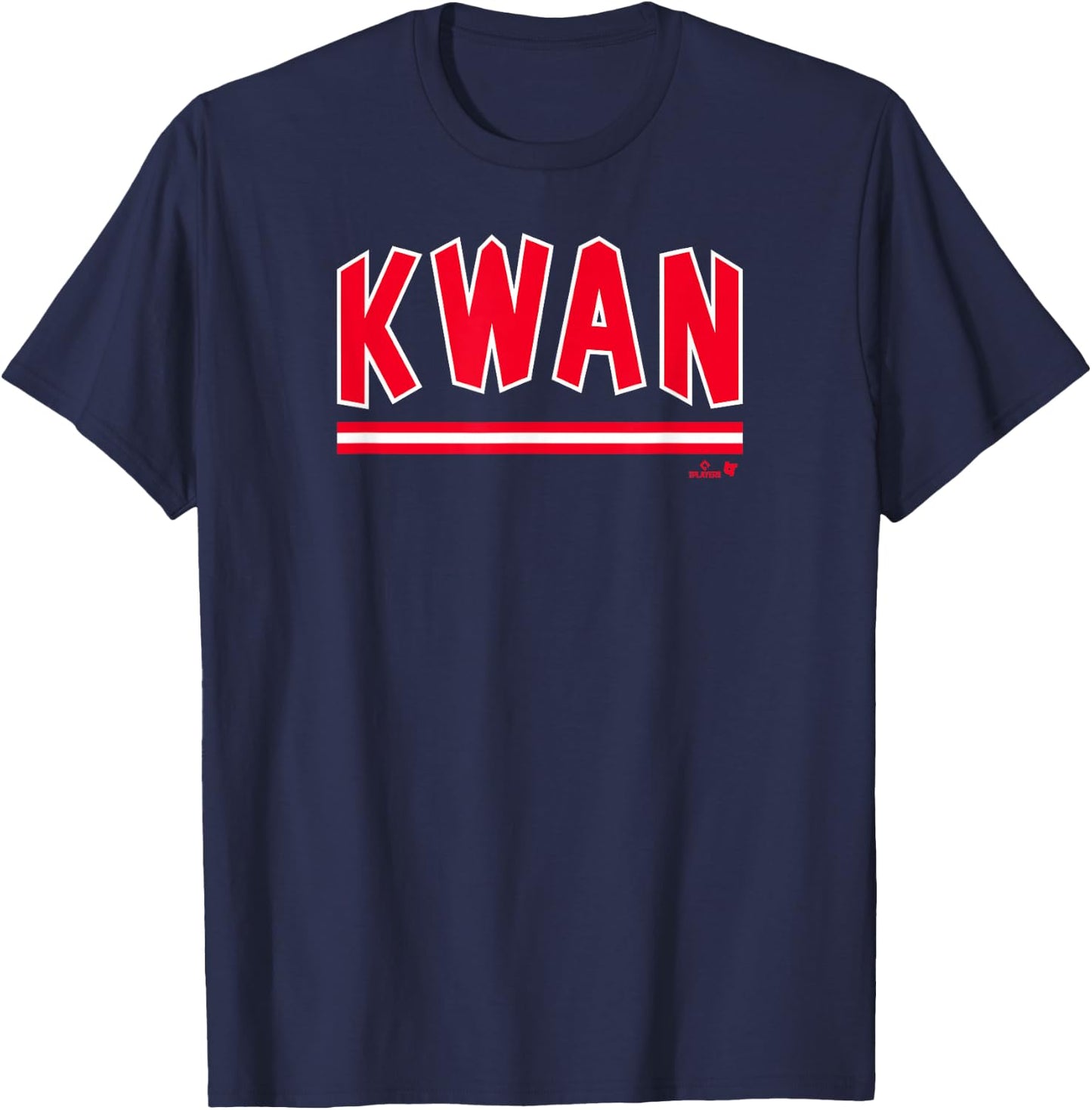 Steven Kwan: Cleveland Text - Cleveland Baseball T-Shirt - T-Shirt | Navy
