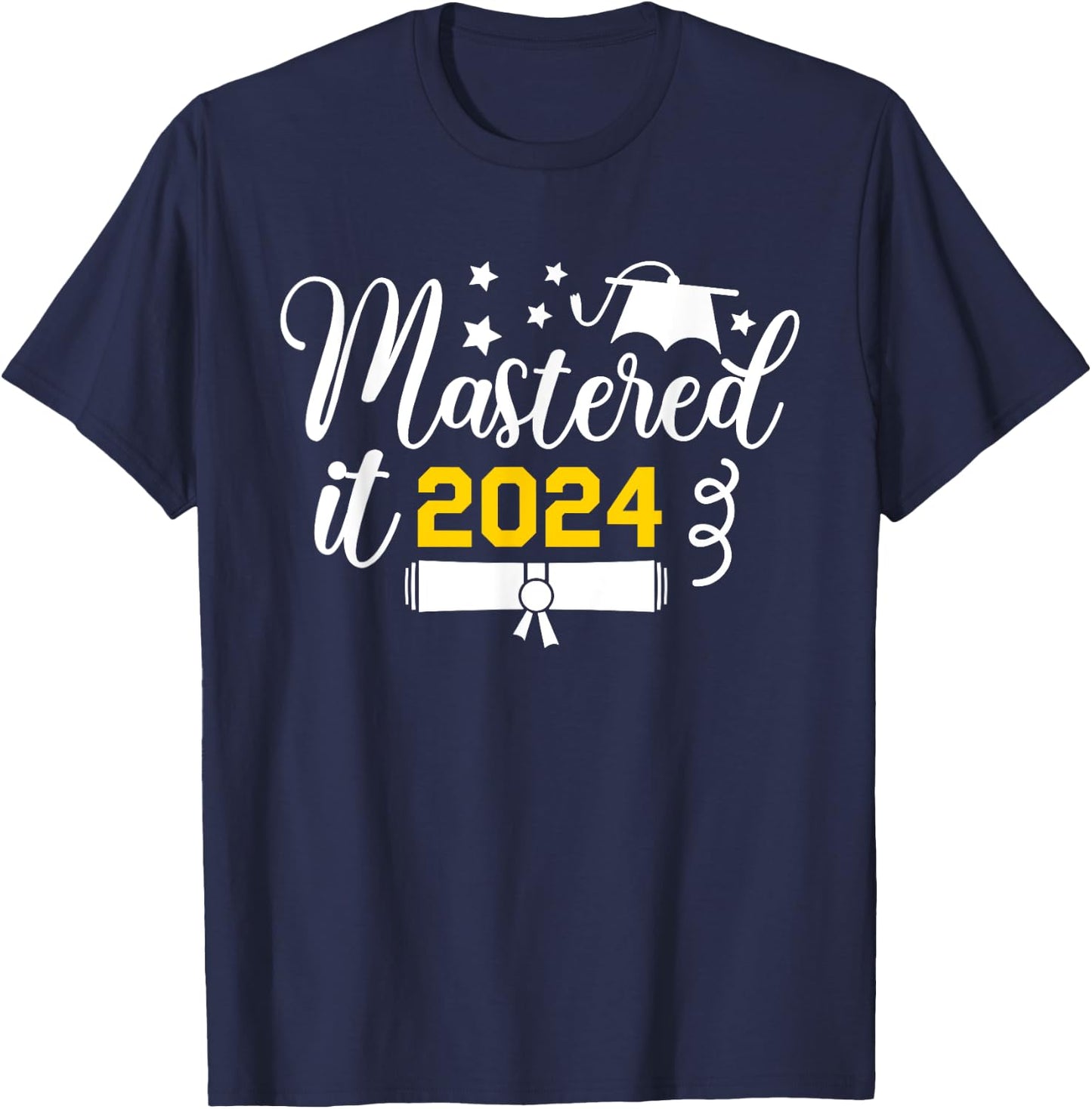 Mastered It 2024 Master Degree Graduation T-Shirt - T-Shirt | Navy