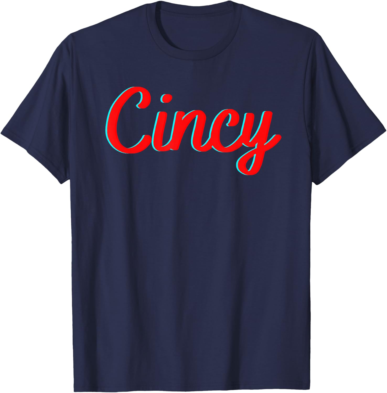 Cincinnati Ohio Classic Red Script Cincy City vacation gift T-Shirt - T-Shirt | Navy
