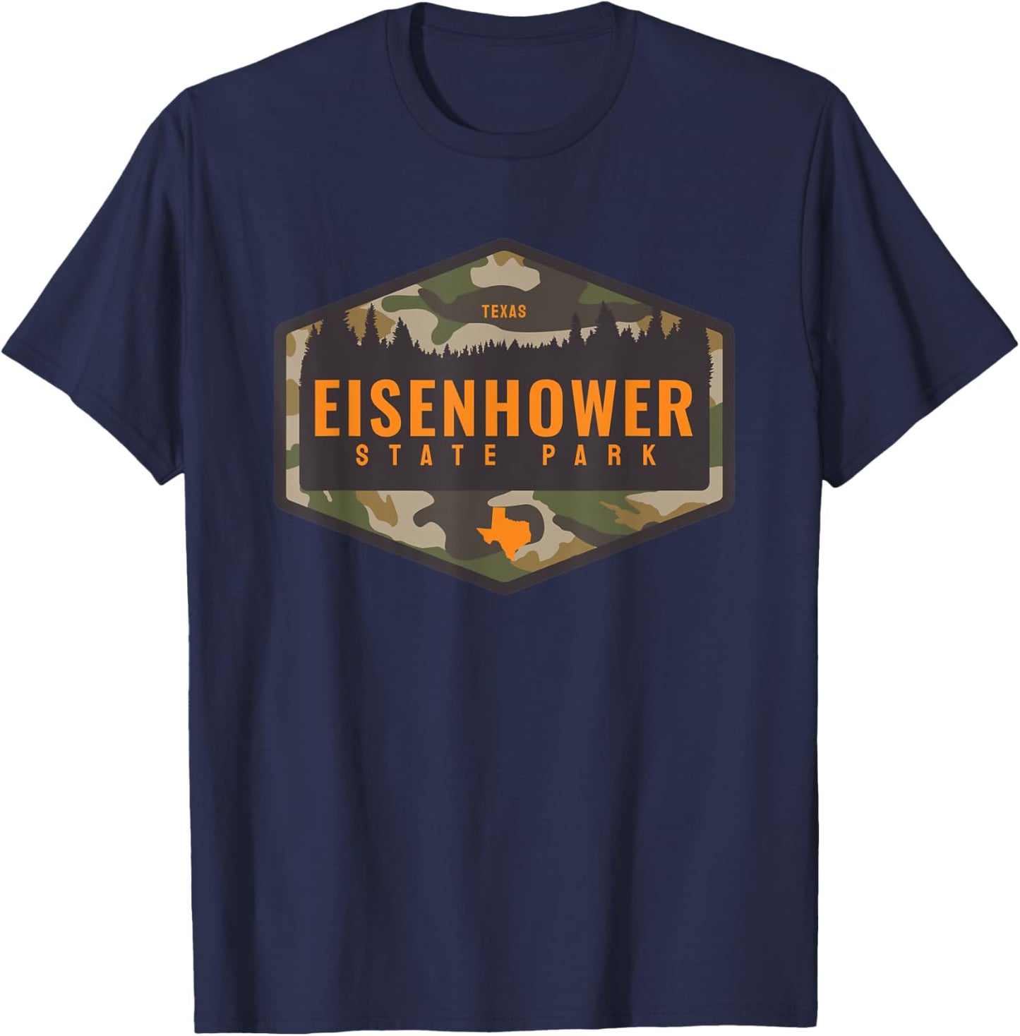 Eisenhower State Park Texas TX Camouflage Souvenir T-Shirt - T-Shirt | Navy