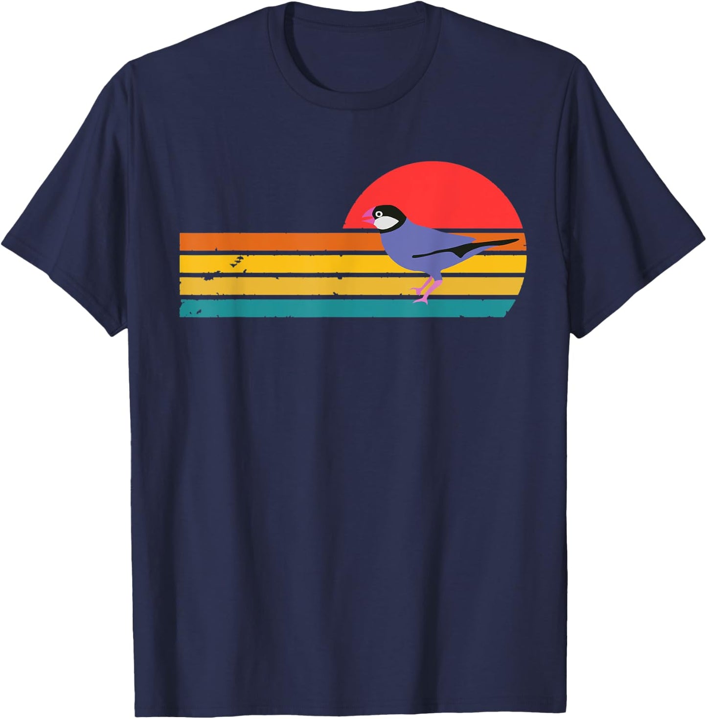 Finch Bird Birding Vintage Retro Finches T-Shirt - T-Shirt | Navy
