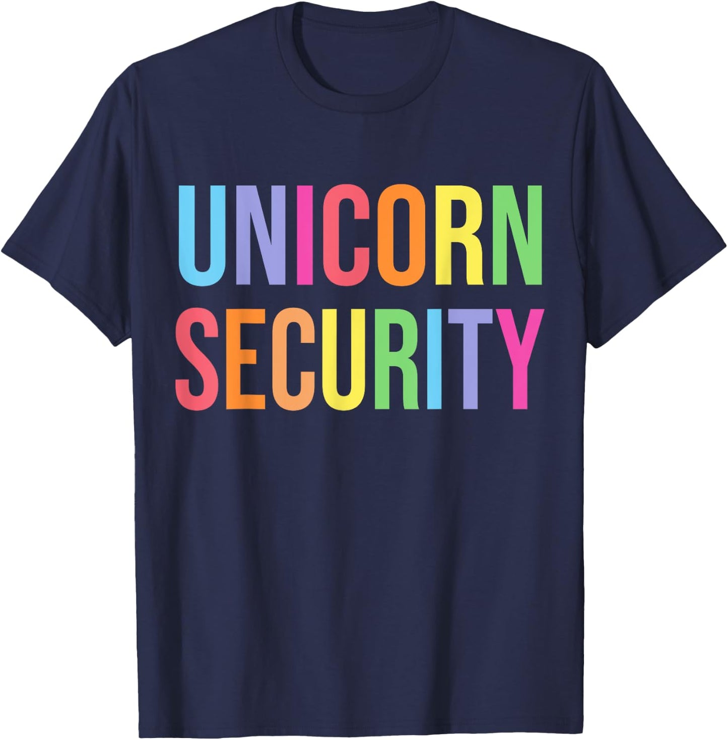 Halloween Dad Mom Daughter Adult Costume, Unicorn Security T-Shirt - T-Shirt | Navy
