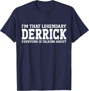 Derrick Personal Name Funny Derrick T-Shirt - T-Shirt | Navy
