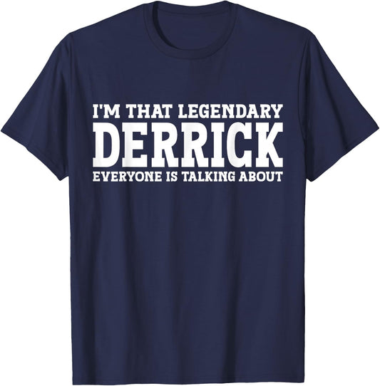 Derrick Personal Name Funny Derrick T-Shirt - T-Shirt | Navy