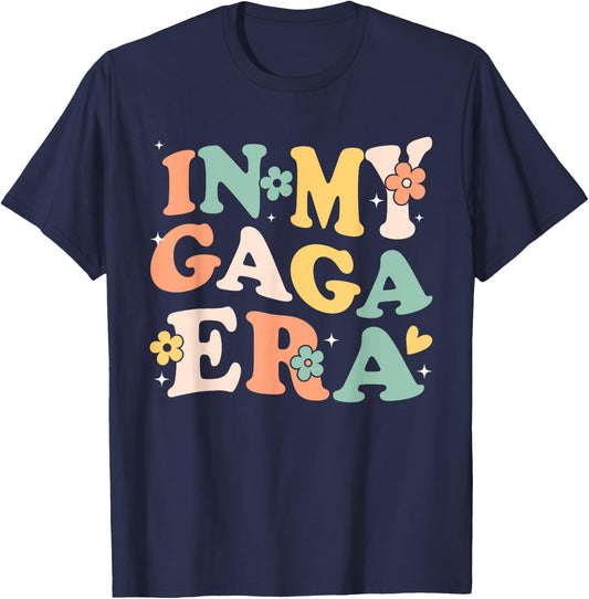 In My Gaga Era Funny Sarcastic Groovy Retro Mothers Day T-Shirt - T-Shirt | Navy