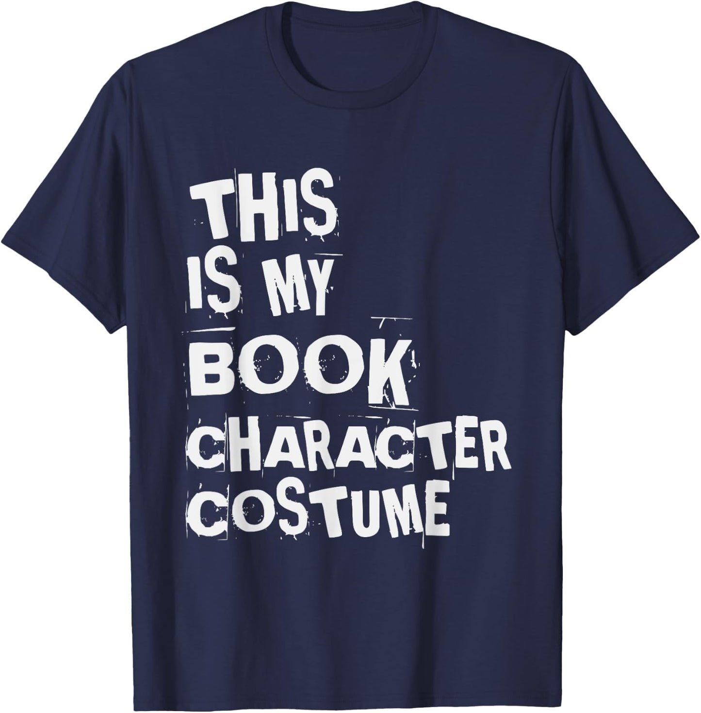 Simple Easy Halloween This Is My Book Character Costume T-Shirt - T-Shirt | Navy