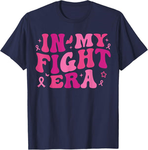 Breast Cancer Warrior Pink Ribbon T-Shirt - T-Shirt | Navy