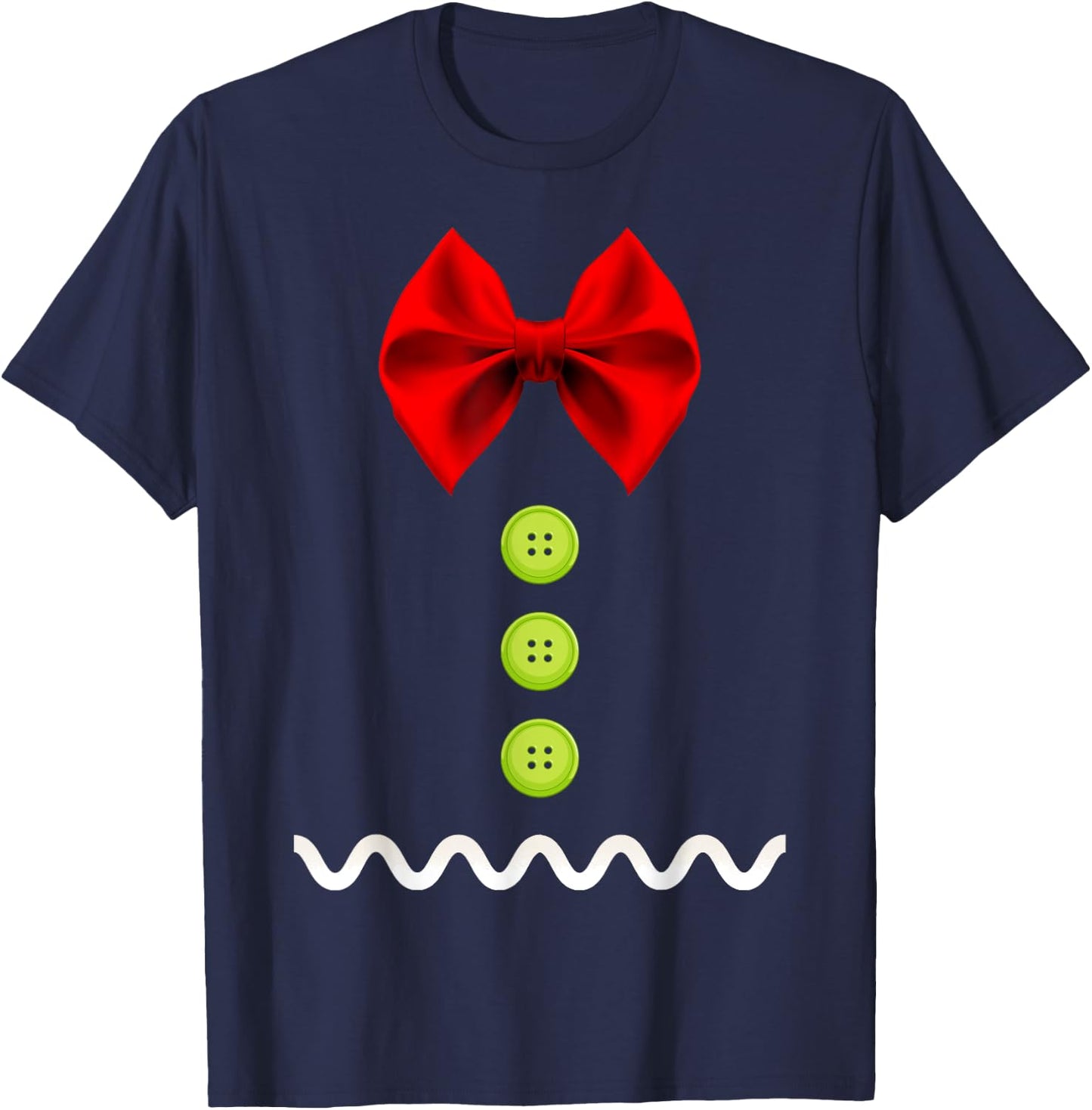 Gingerbread Man Christmas Costume for Kids & Adults T-Shirt - T-Shirt | Navy