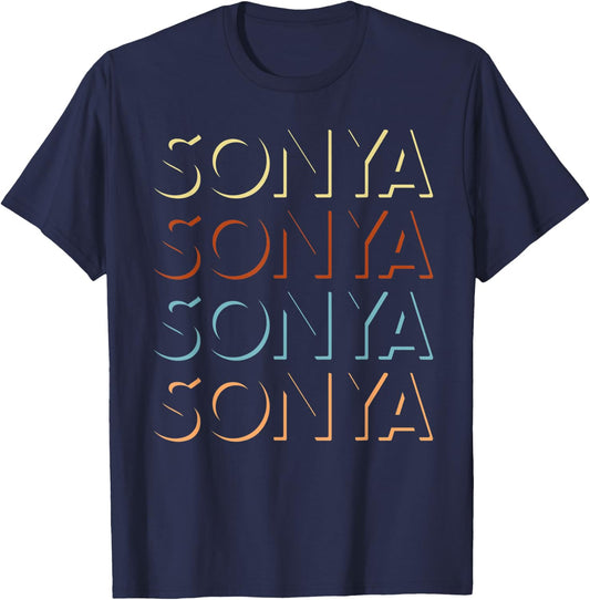 Sonja First Name My Personalized Named T-Shirt - T-Shirt | Navy