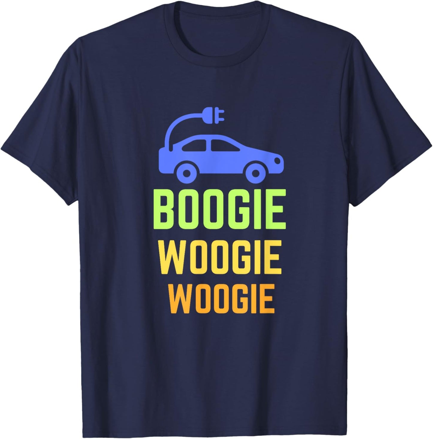 Electric Car - Funny EV Shirt - Electric Vehicle Shirt T-Shirt - T-Shirt | Navy