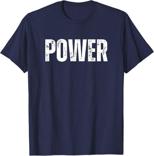 Words Are Powerful Shirts Co50 -Adult Power Black Short Sleeve Small T-Shirt - T-Shirt | Navy