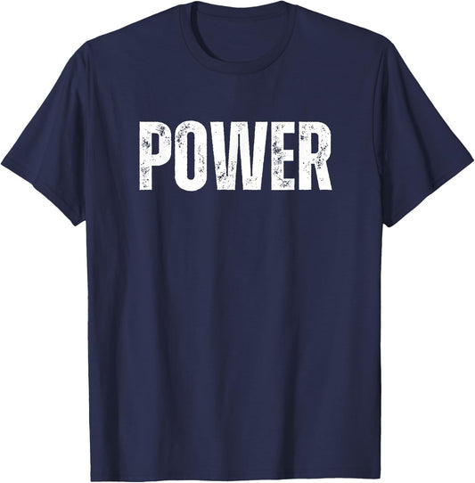 Words Are Powerful Shirts Co50 -Adult Power Black Short Sleeve Small T-Shirt - T-Shirt | Navy