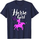 Cool Horse Girl Design Kids Horse Lover Equestrian T-Shirt - T-Shirt | Navy