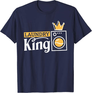 Laundry King, Laundry Attendant T-Shirt - T-Shirt | Navy