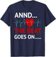 And The Beat Goes On Heart Survivor Recovery Cardiac Arrest T-Shirt - T-Shirt | Navy
