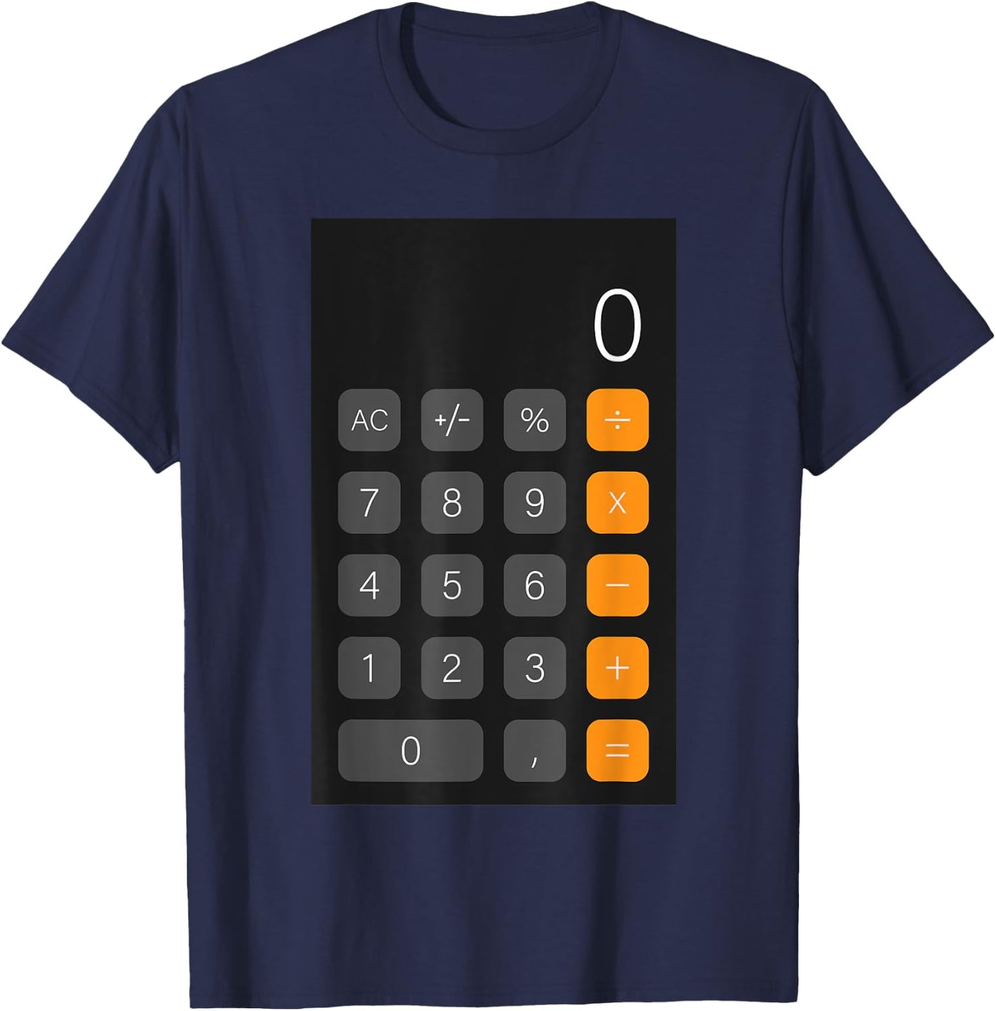 Funny Accountant Halloween Costume Outfit Math Calculator T-Shirt - T-Shirt | Navy
