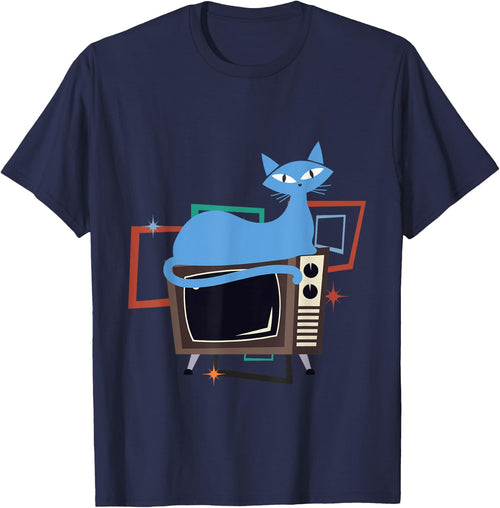 Vintage Mid-Century Cat Retro Atomic Age TV Decor Design Men Women Girls Kids