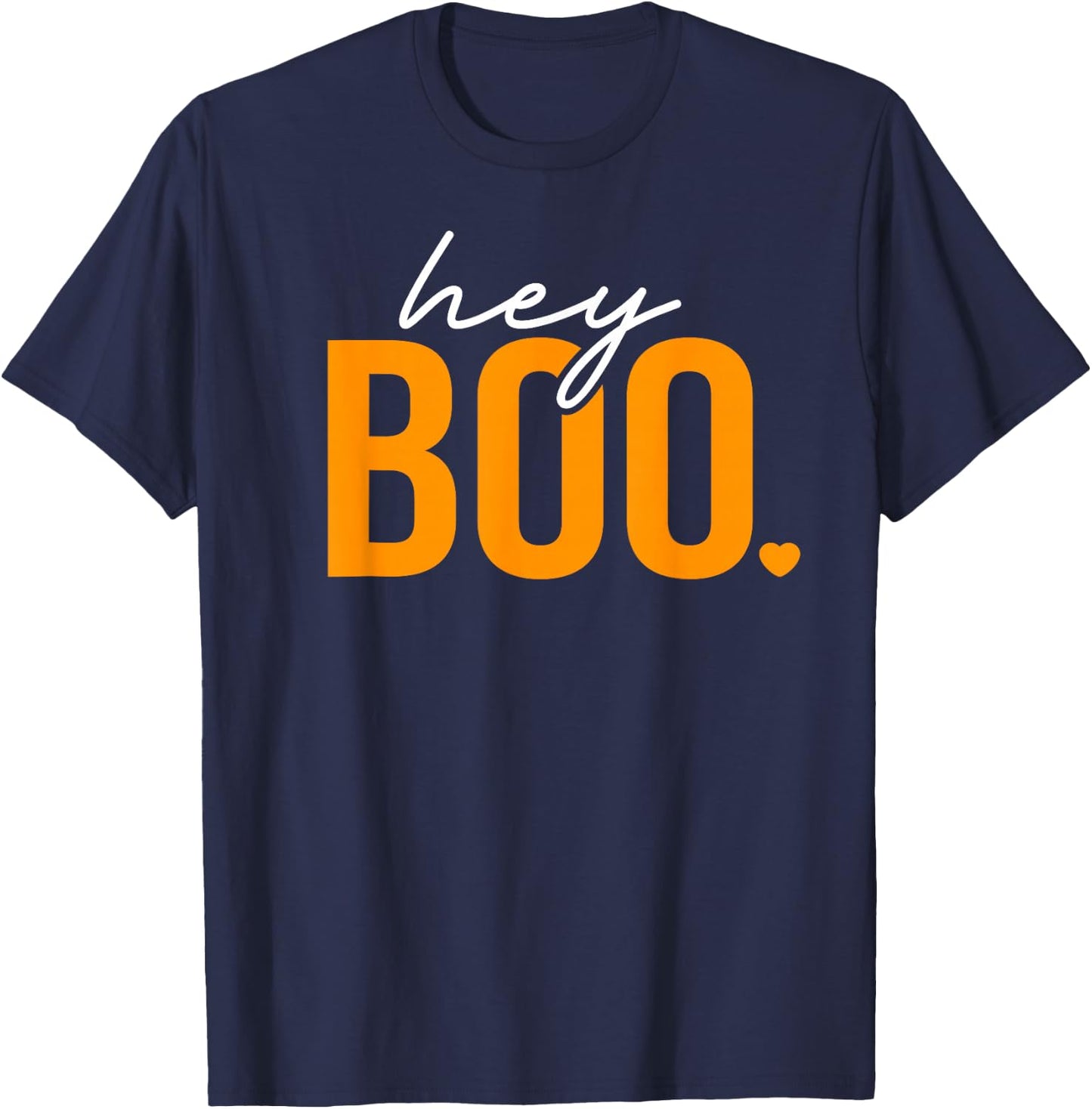 Hey Boo Funny Halloween Pun Ghost Spooky Toddler Boy Girl T-Shirt - T-Shirt | Navy