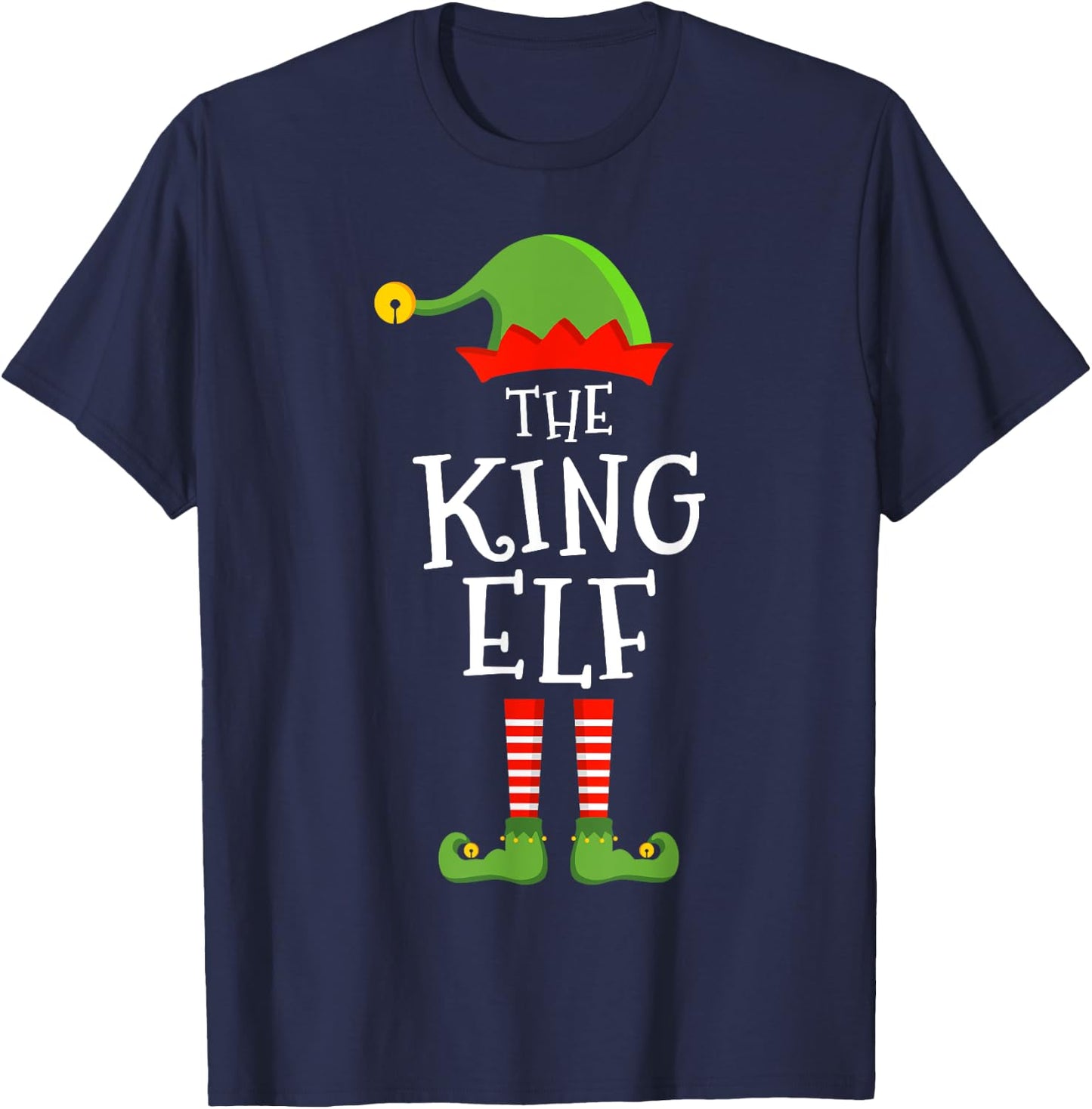 The king elf funny christmas matching family pajama T-Shirt - T-Shirt | Navy