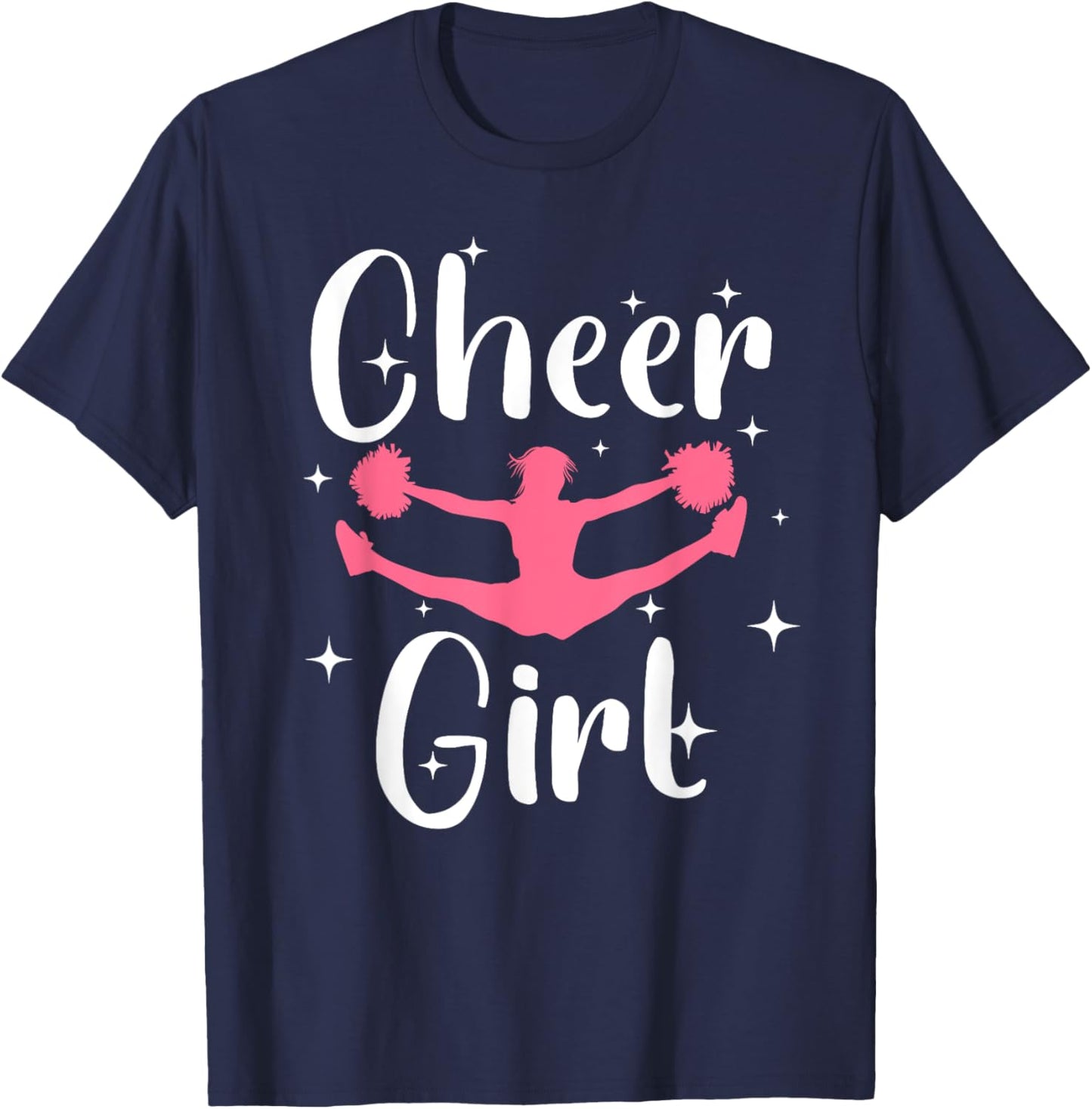 Funny Cheerleader Design for Girls Teen Women Cheerleading Small T-Shirt - T-Shirt | Navy