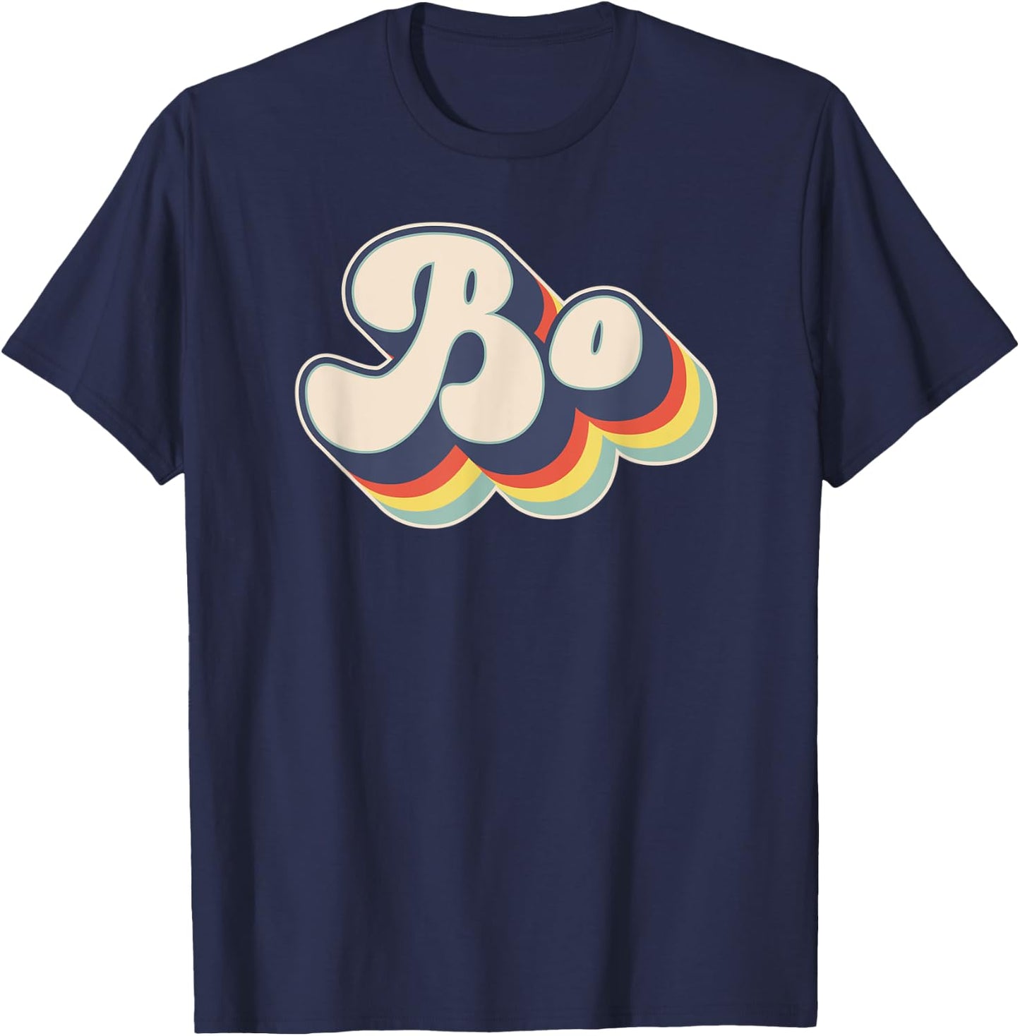 Bo Name Personalized Surname First Name Bo T-Shirt - T-Shirt | Navy