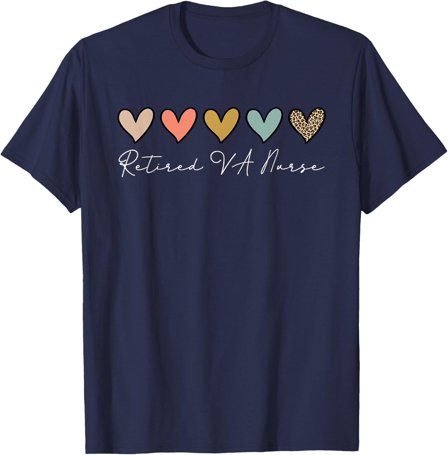 Retired VA Nurse Shirt Nursing Retirement Party T-Shirt - T-Shirt | Navy