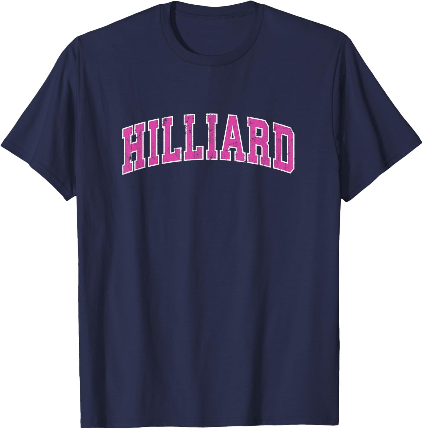 Hilliard Ohio OH Vintage Sports Design Pink Design T-Shirt - T-Shirt | Navy