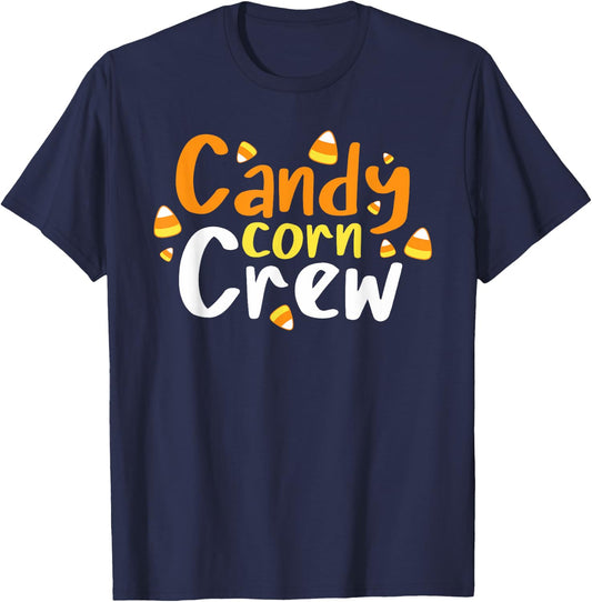Candy Corn Crew Funny Halloween T-Shirt - T-Shirt | Navy