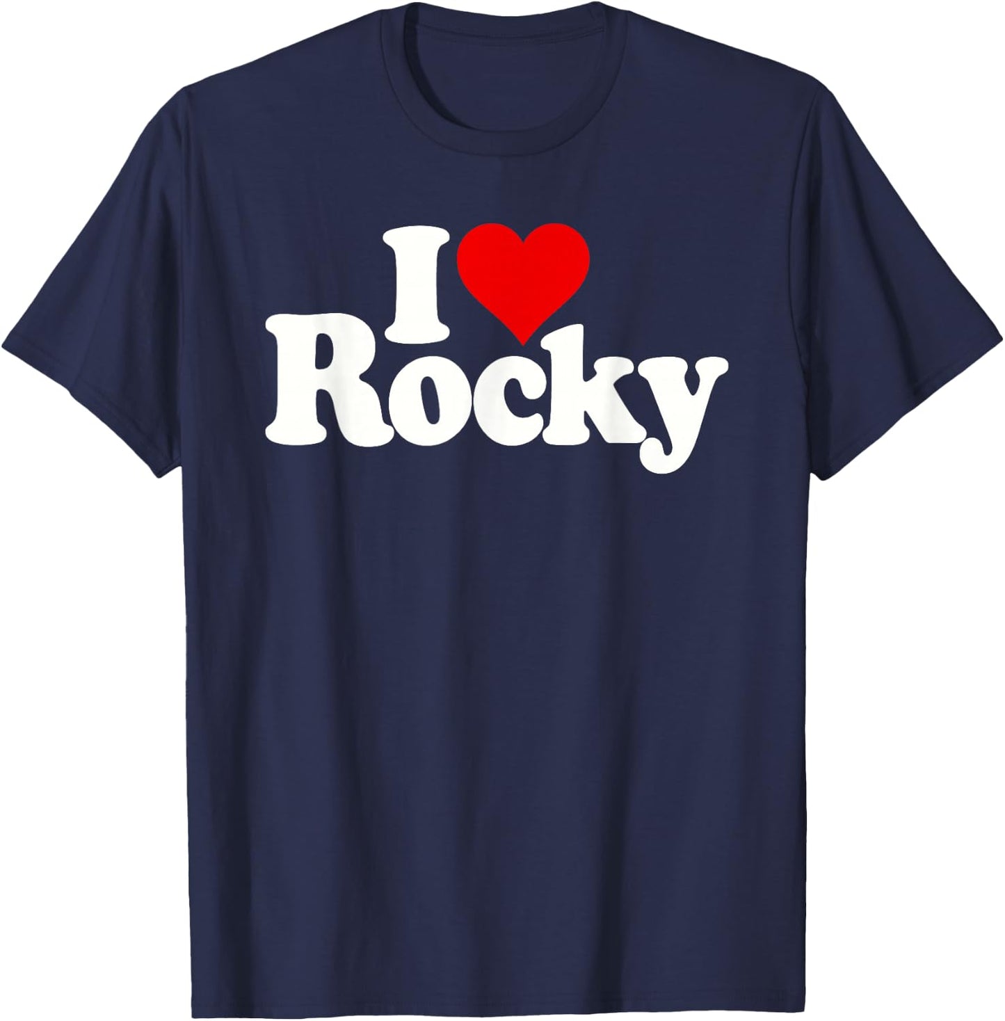 I Love Heart Rocky T-Shirt - T-Shirt | Navy