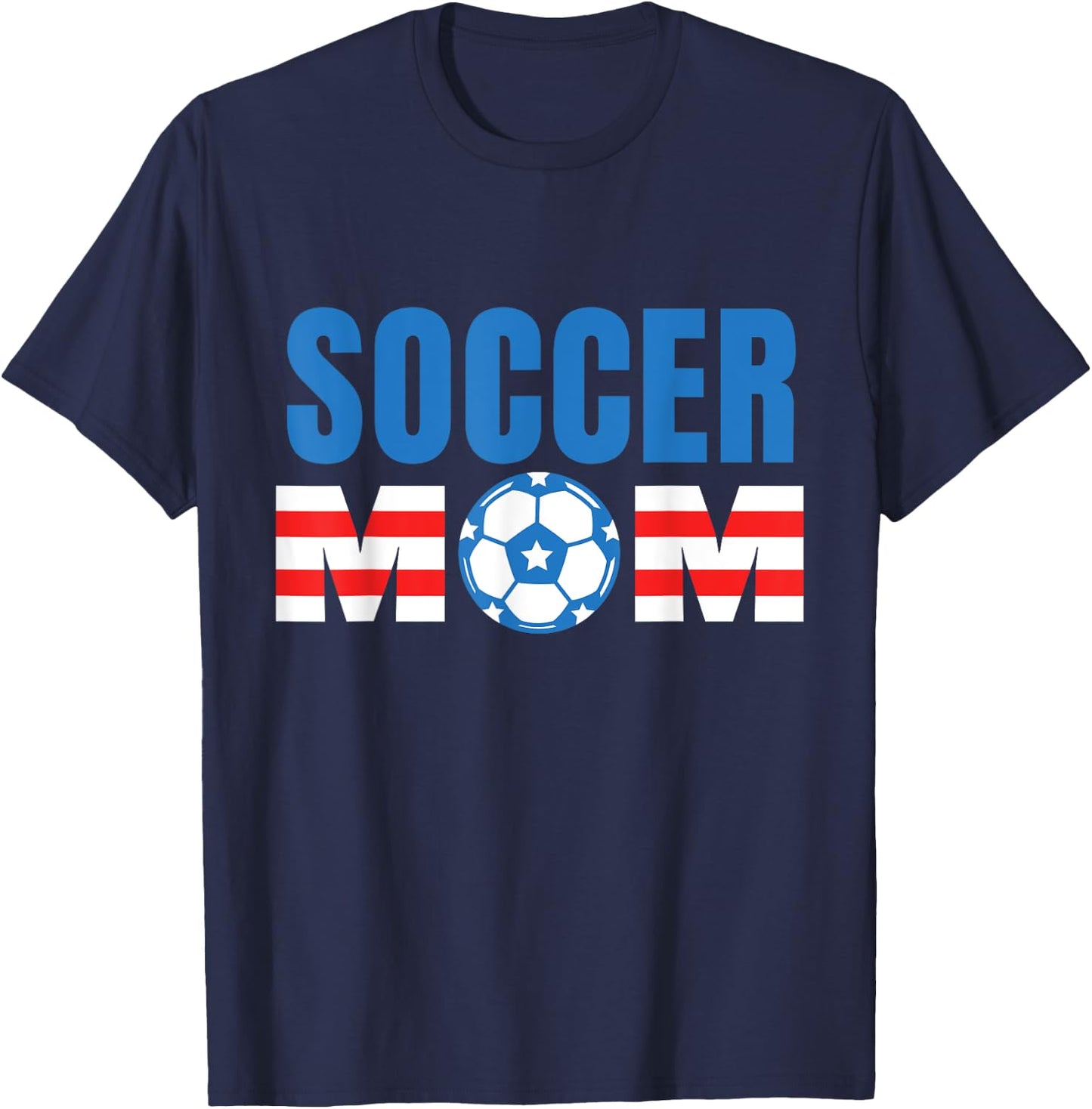 Soccer Mom Proud Kids Girl Teen Football Mothers T-Shirt - T-Shirt | Navy