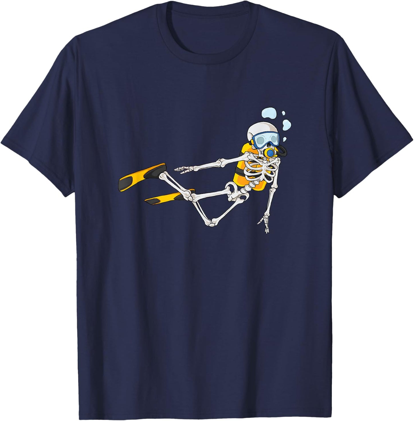 Skeleton Scuba Diver - Scuba Diving Underwater Ocean T-Shirt - T-Shirt | Navy