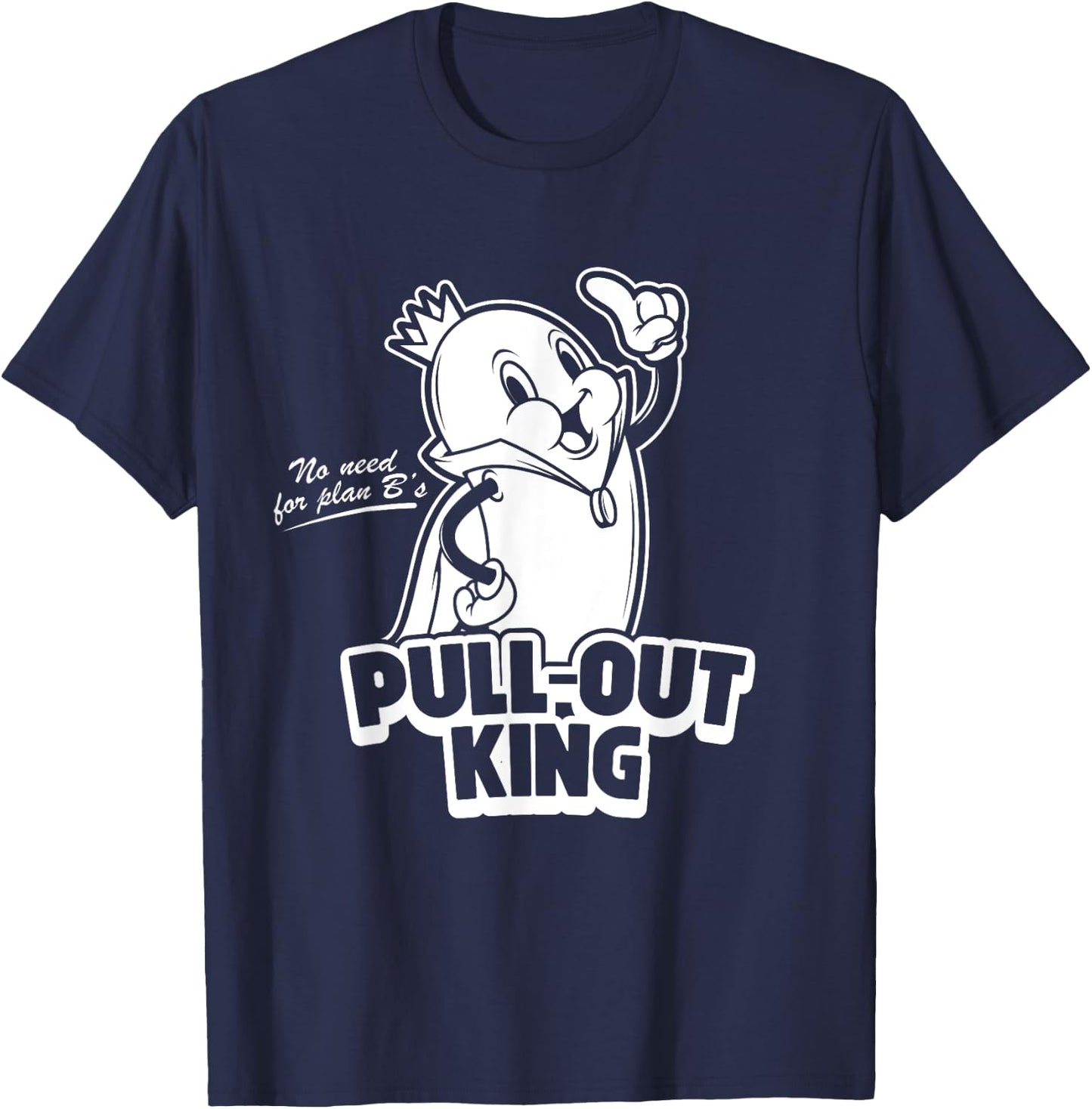 Pull Out King Dirty Funny Hot Dog Weiner Retro Adult Humor T-Shirt - T-Shirt | Navy