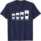 Coffee Themed Teacher Tall Grande Venti Teacher Back School Men Women Kids T-Shirt - T-Shirt | Navy