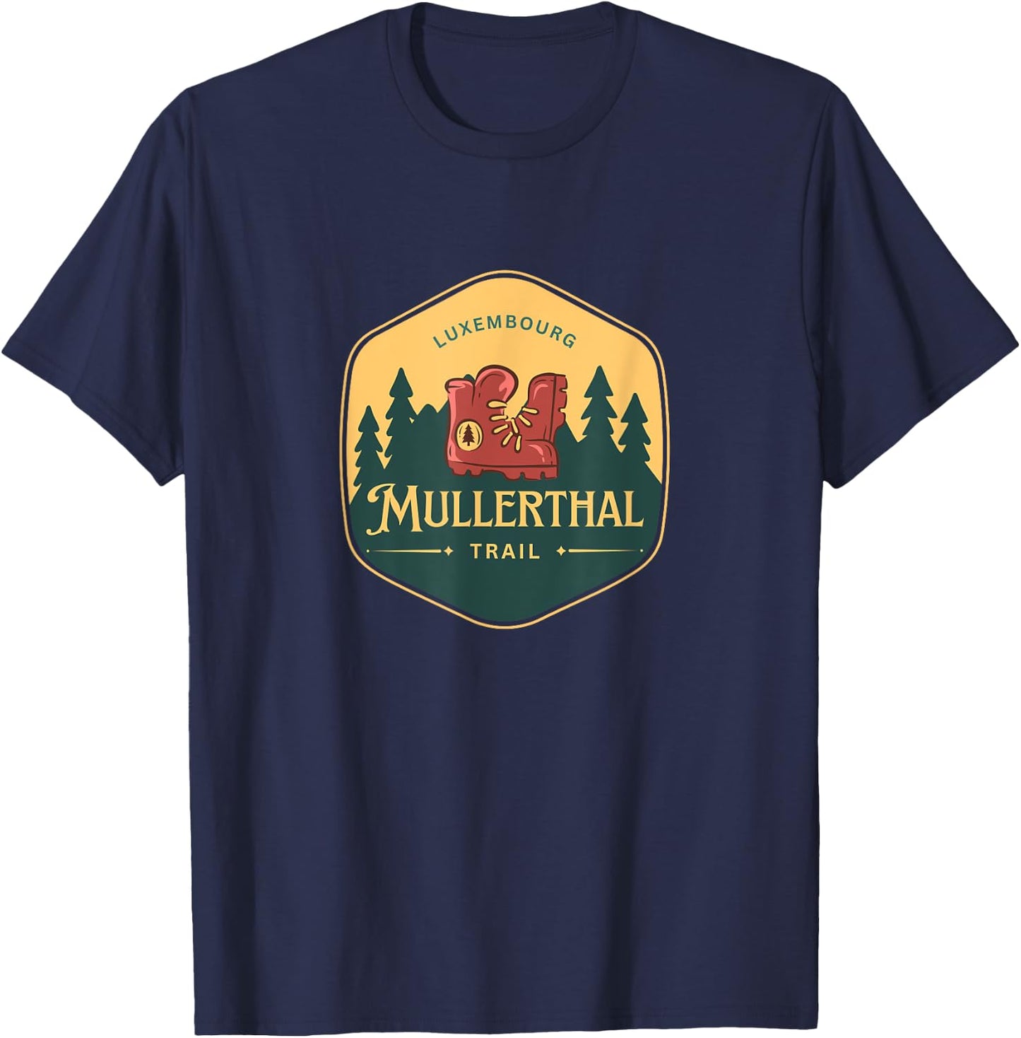 Mullerthal Trail Luxembourg Escapardenne Eislek Trail Hiking T-Shirt - T-Shirt | Navy