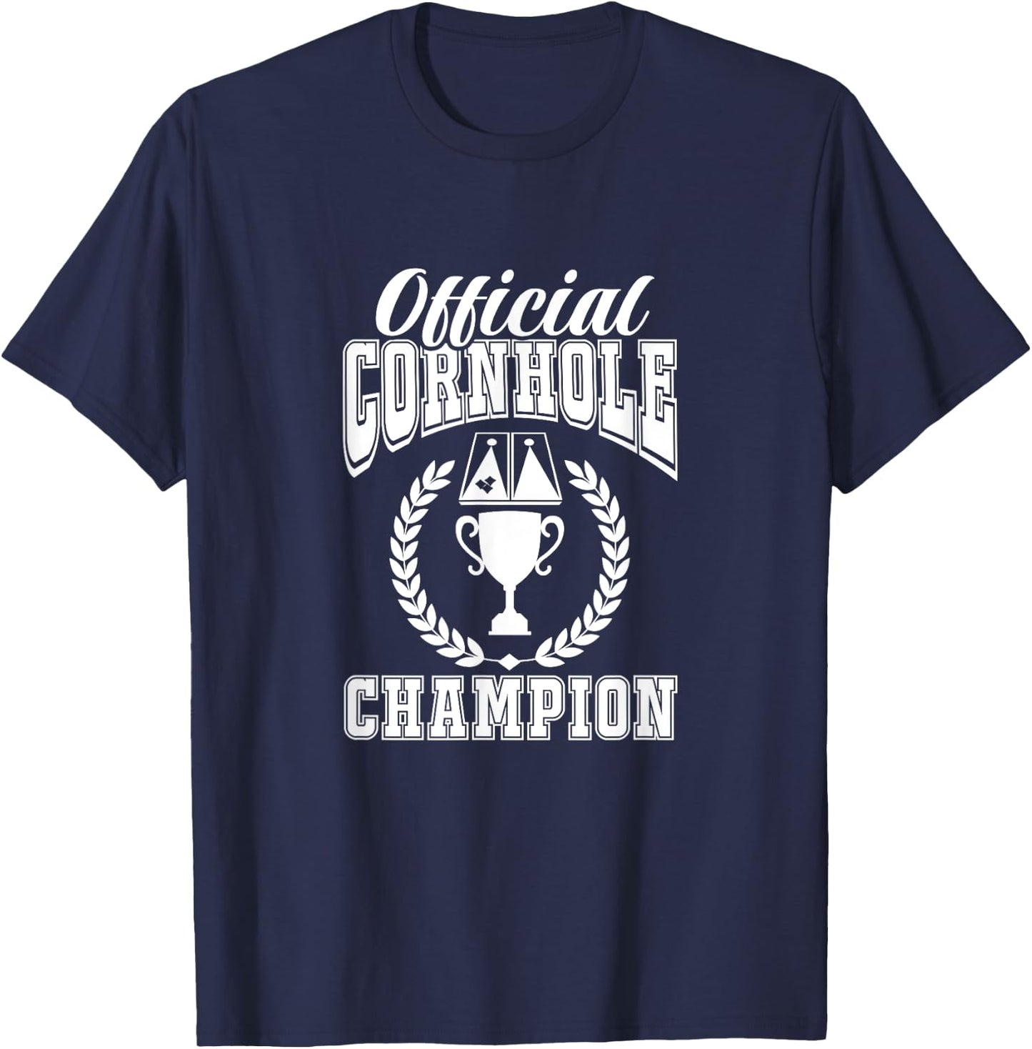 Official Cornhole Champion Corn Hole Player T-Shirt - T-Shirt | Navy