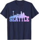 Seattle Washington Skyline T-Shirt - T-Shirt | Navy